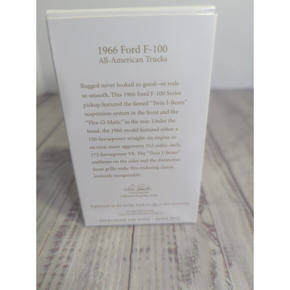 2012 Hallmark 1966 Ford F100 All American Truck Series #18 Christmas Ornament D1 - Picture 2 of 7